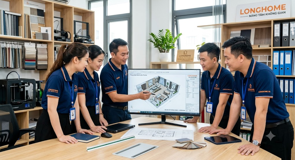 Top 10+ Mẫu Thiết Kế Nội Thất Phòng Khách Hiện Đại & Tối Ưu Chi Phí 2026 | Longhome 4